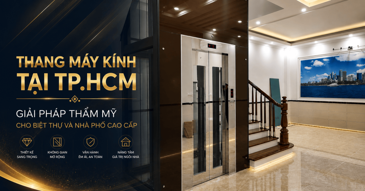 Thang máy kính tại TP.HCM — Giải pháp thẩm mỹ cho biệt thự và nhà phố cao cấp