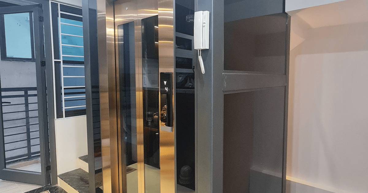 Thang máy kính cho nhà liền kề - dự án tại Kiến hưng - Luxury